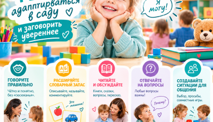 Как помочь ребенку адаптироваться в саду и заговорить увереннее