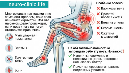 Сидеть нога на ногу - вредно? Рассказываем, как это влияет на тело