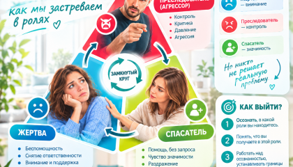 Треугольник Карпмана: как мы застреваем в ролях