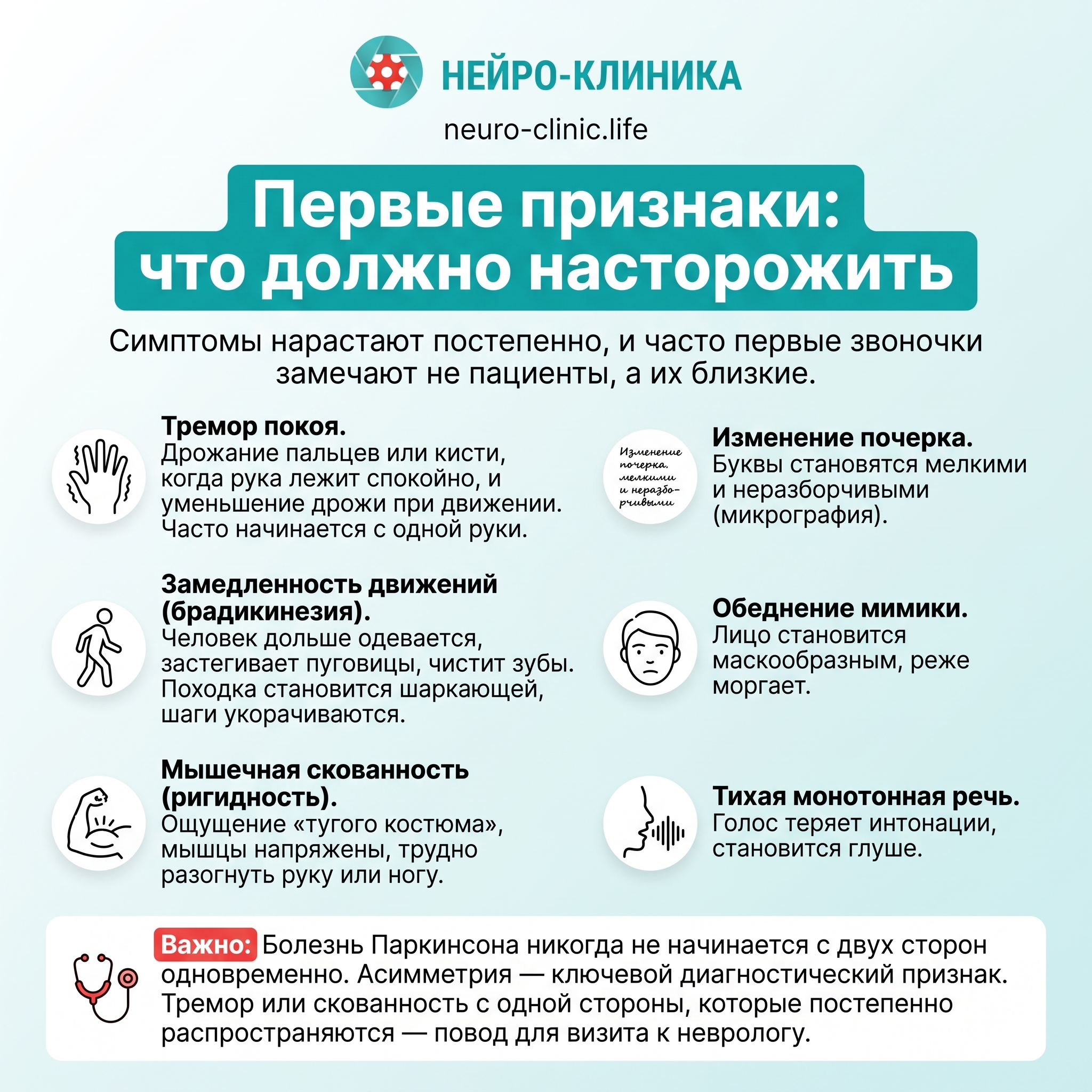 Первые признаки что должно насторожить