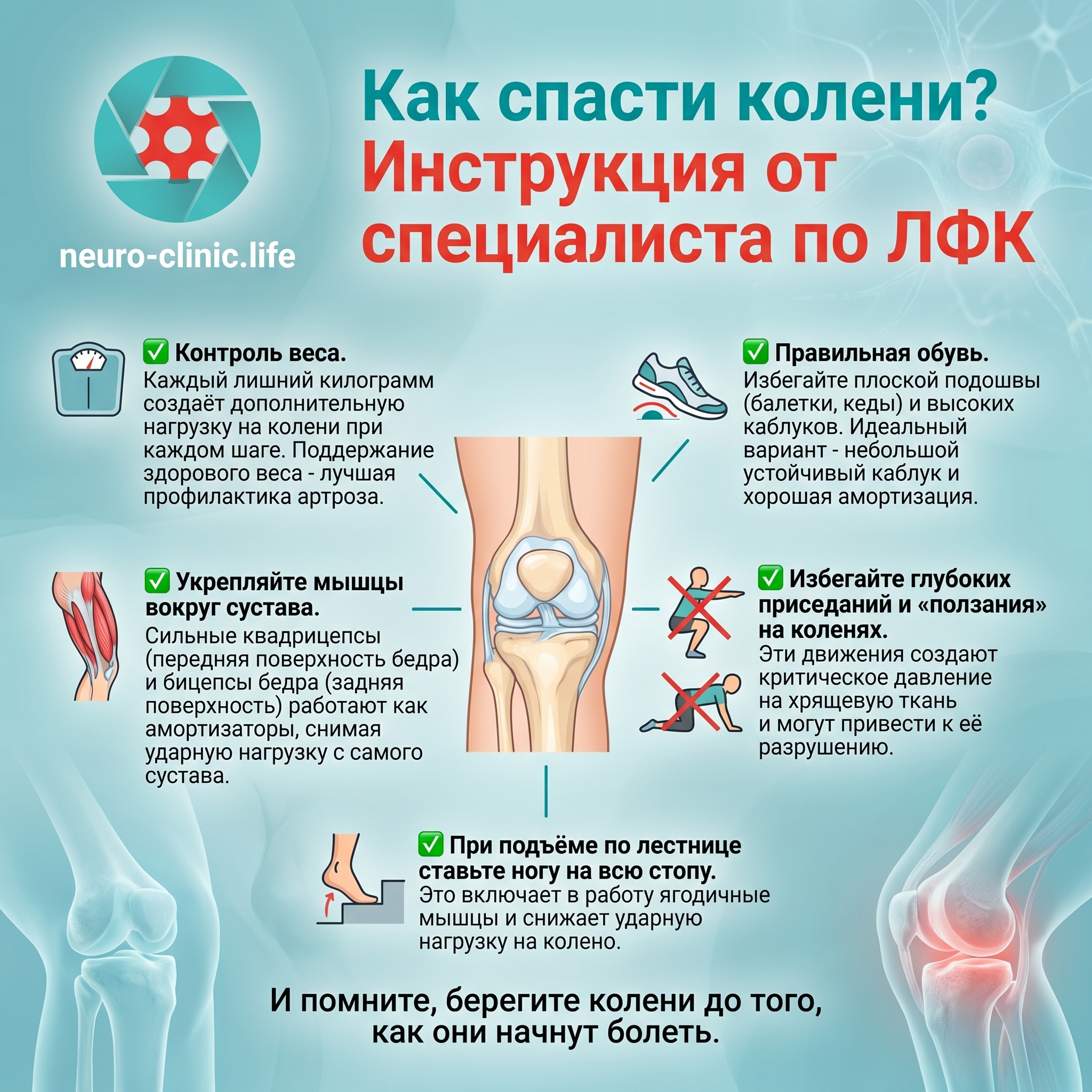 Как спасти колени Инструкция от специалиста по ЛФК